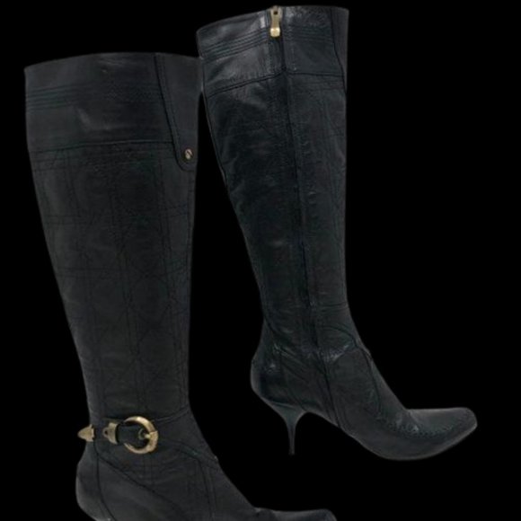 Gianmarco Lorenzi Black Leather Buckle Heeled Boots - Size 37 (Sz. 6) - Picture 8 of 8